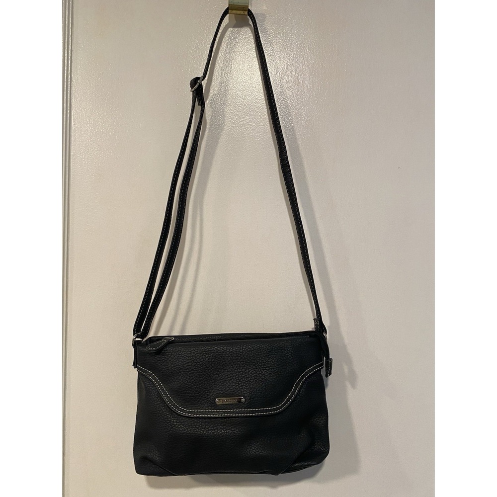 Koltov‎ Black "Ruby" Crossbody Bag 10x7" Purse